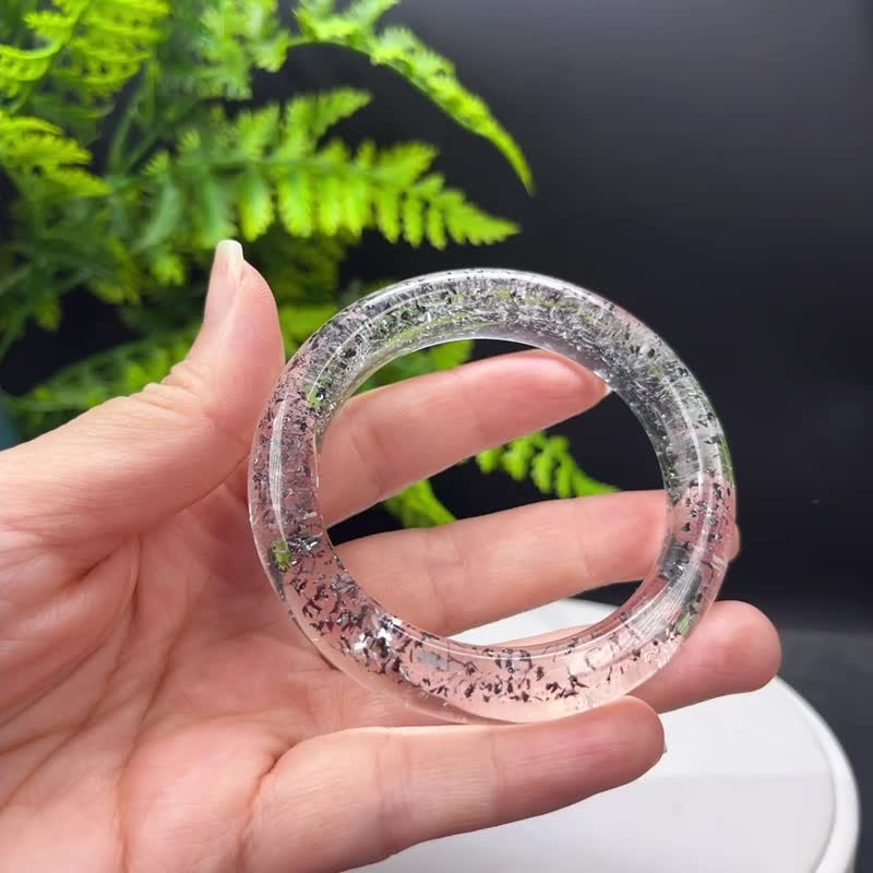 高品 美国闪灵钻共生白草莓手镯 53MM 透体彩虹星光 赫尔基蒙水晶 - 手链/手环 - 水晶 