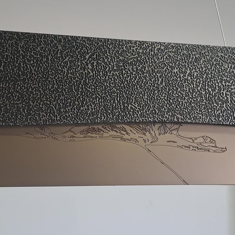 银杏叶纹理结合氧化黄铜, 展现内敛雅致的吊灯艺术。 - 灯具/灯饰 - 铜/黄铜 金色