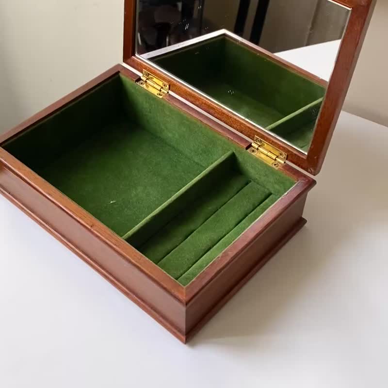 祖母绿饰物盒/Vintage Jewelry Box/古董盒/饰物盒/收纳盒/ - 收纳用品 - 木头 多色