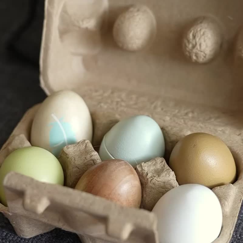营养小鸡蛋 - 玩具/玩偶 - 木头 