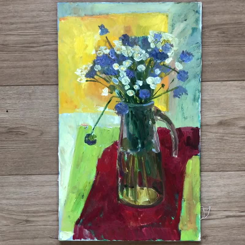 夏日花束原创油画静物墙面艺术家居装饰 - 墙贴/壁贴 - 棉．麻 多色