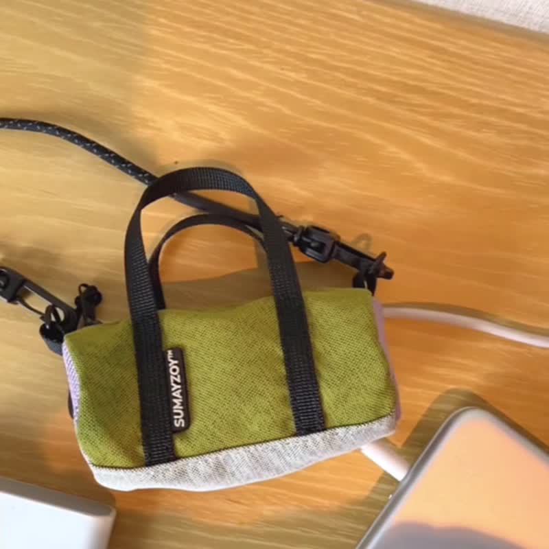 迷你挎包 山系感夏日mini包 潮酷裝飾掛件 青梨綠 - 零钱包 - 聚酯纤维 绿色