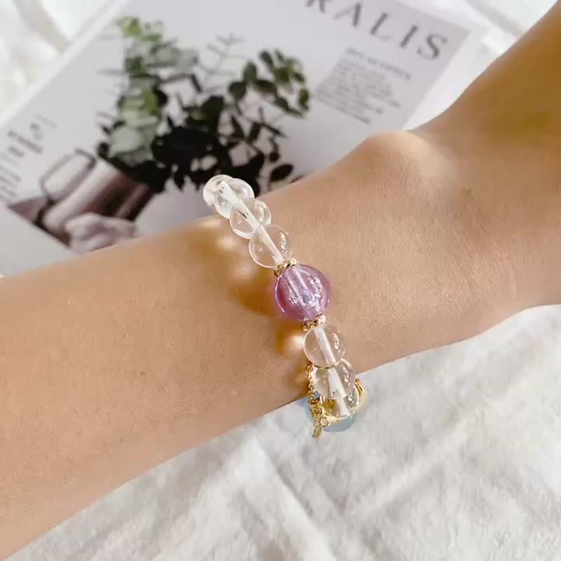 【Cinnamonmon 希娜梦梦】人鱼公主 | 海蓝宝 自信勇气 - 手链/手环 - 玻璃 