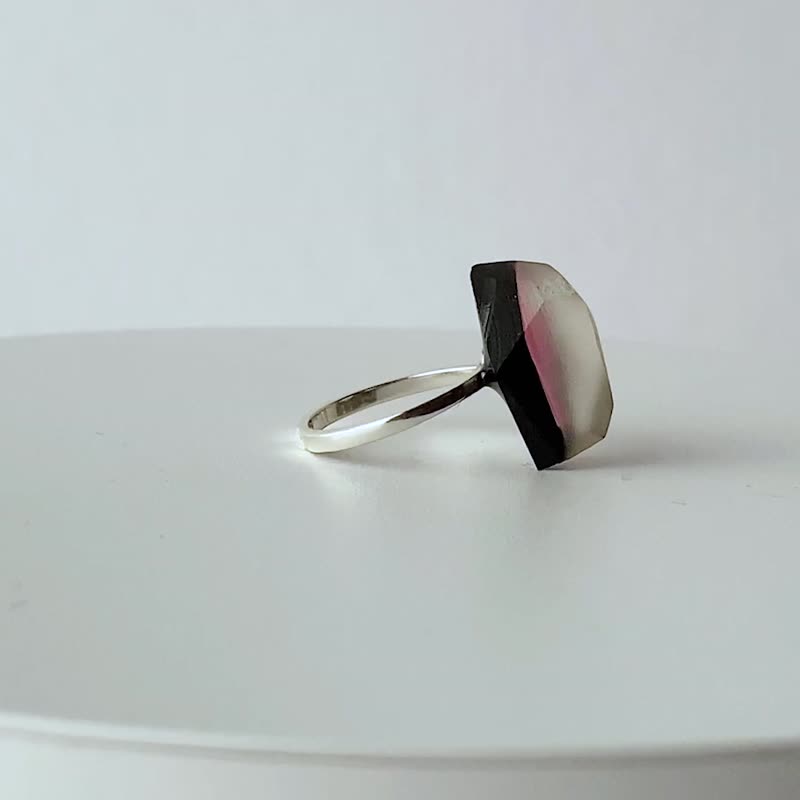 Frames 戒指 / 水晶 / 漂浮棱镜 1-D / silver925 - 戒指 - 纯银 多色