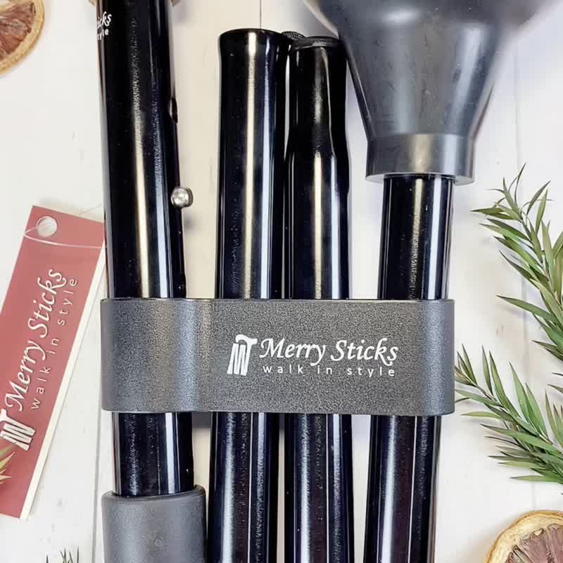 自行站立 人体工学折叠手杖 - 绅士黑 (右手用) - 其他 - 铝合金 黑色