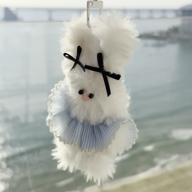 手工订制毛茸小兔子吊饰 娃娃 包包吊饰 钥匙圈 - 吊饰 - 其他材质 多色