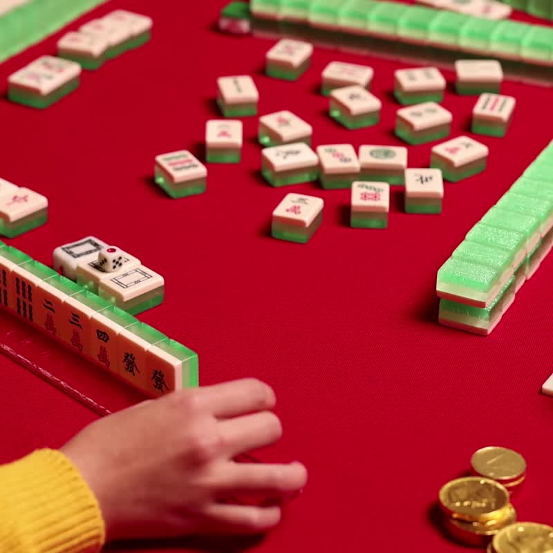 【快速出货】财神到 大三元 (麻将吊饰)|新年|蛇年布置|春节|春联 - 摆饰 - 绣线 白色