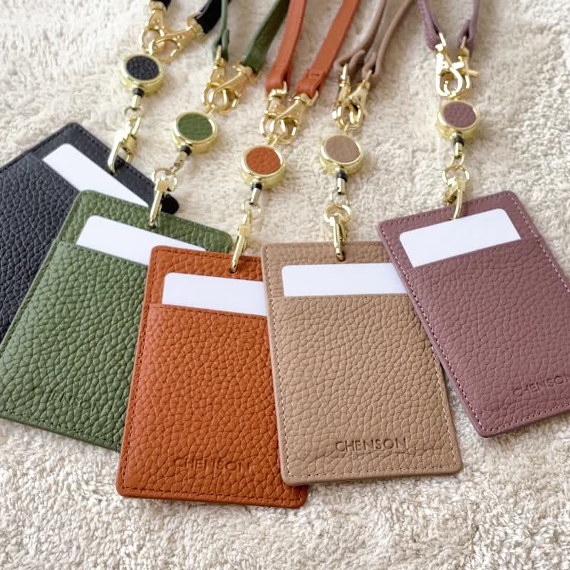 CHENSON真皮 1卡可伸缩证件套票卡套 男女通用(W22136) - 证件套/卡套 - 真皮 紫色