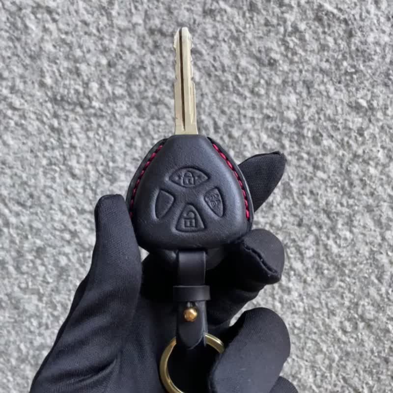 丰田 TOYOTA Hilux RAV4 Camry 汽车钥匙包钥匙皮套 - 钥匙链/钥匙包 - 真皮 黑色