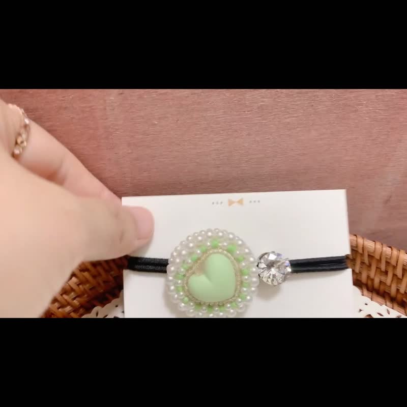 雪白透亮 珠绣发饰 - 发饰 - 绣线 白色