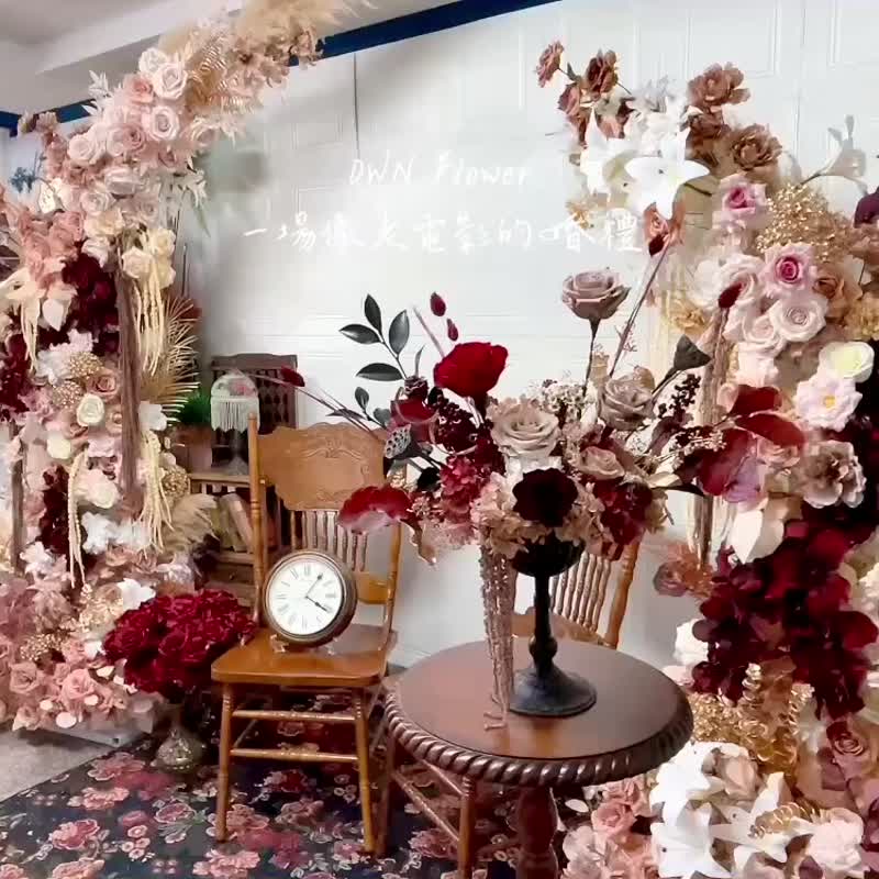 牛角拱门/婚礼布置/婚礼花艺/户外婚礼/派对/花艺设计/场地布置 - 摆饰 - 植物．花 多色
