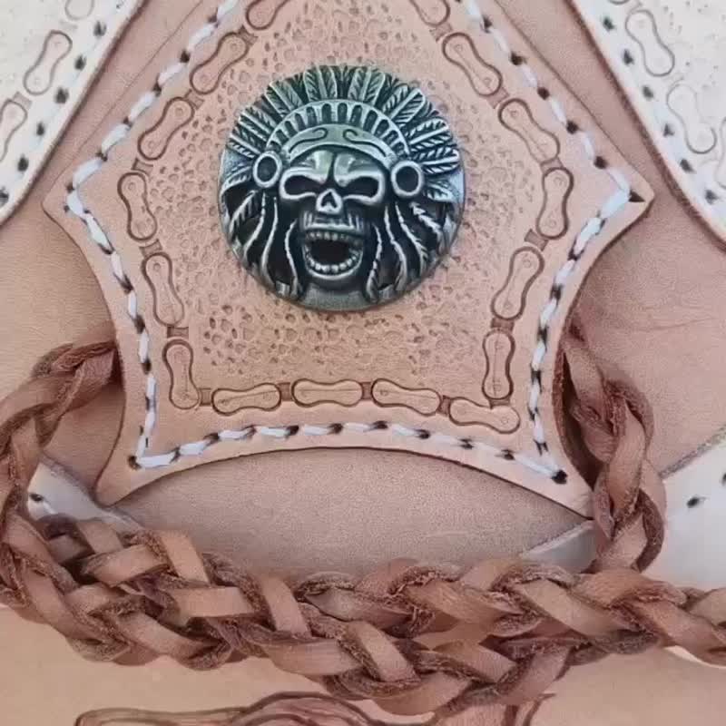 美式嬉皮风重机马鞍包 - 其他 - 真皮 卡其色