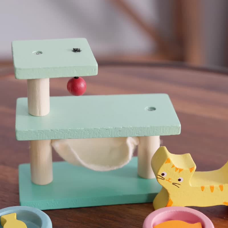 【马年限定】宠物疗愈选品 (狗儿小屋 + 猫咪爬架 + 小兔窝 + 乌龟小屋) - 玩具/玩偶 - 木头 