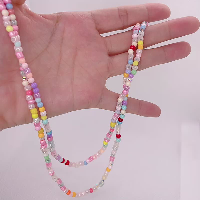 幸运手工串珠项链-008 - 颈链 - 其他材质 