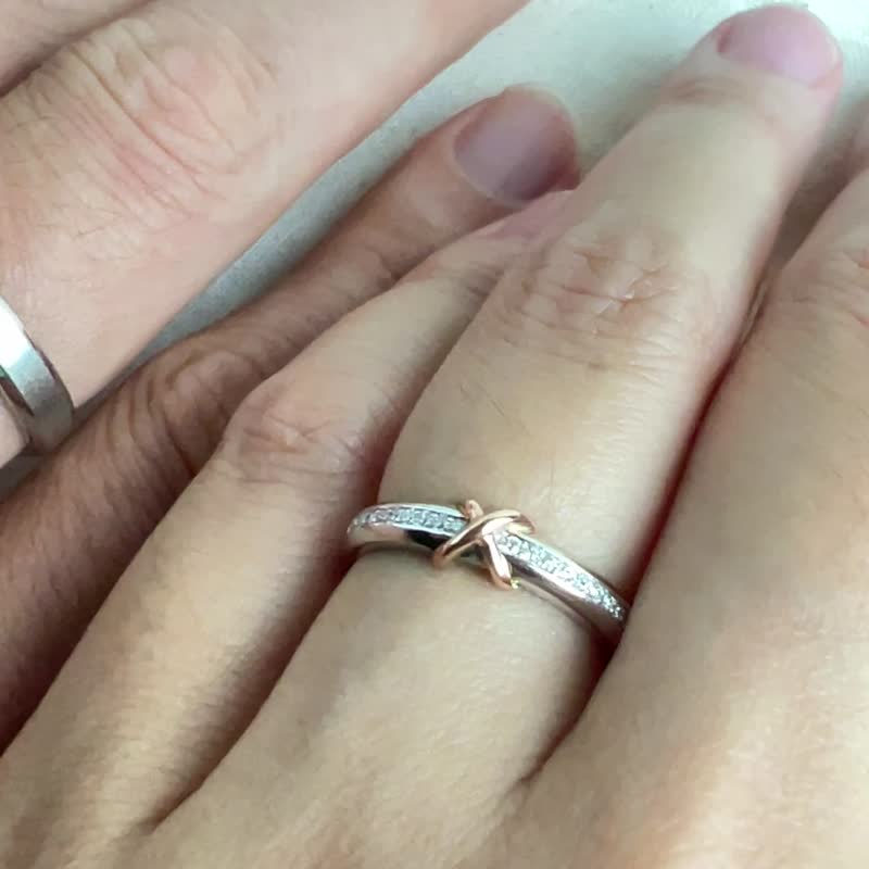 【情侣对戒】The one 就是你 • 纯银戒指厚镀18K金 • 日常婚戒 - 对戒 - 纯银 银色