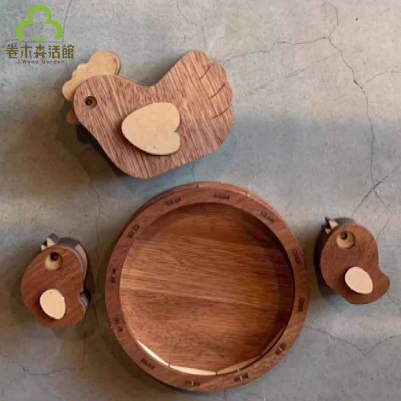 【手作DIY】起家鸡 带路鸡 摆饰 新居落成 乔迁礼物 - 木工/竹艺/纸艺 - 木头 咖啡色