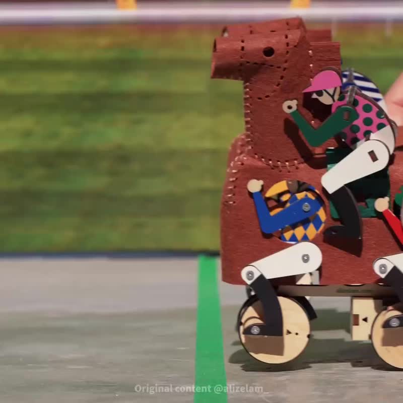 叠马二份一 DIY Kit 自制回力跑马仔玩具 - 木工/竹艺/纸艺 - 木头 