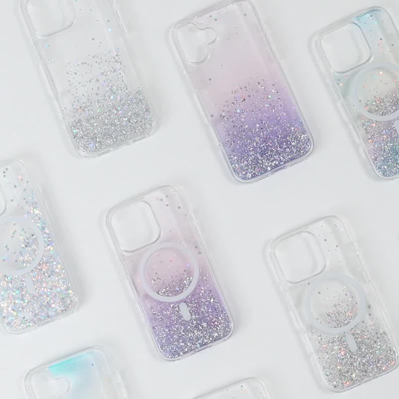 iPhone16 Starfield立体星砂防摔手机壳 - 手机壳/手机套 - 塑料 