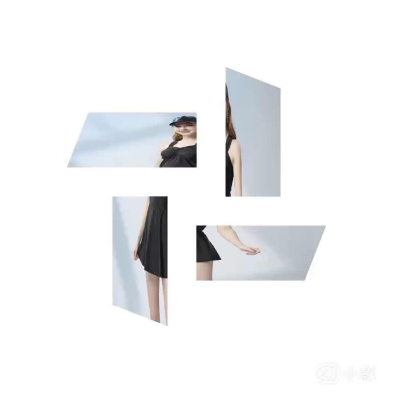 台湾制 少女吊带连身泳衣 - 女装泳衣/比基尼 - 尼龙 黑色