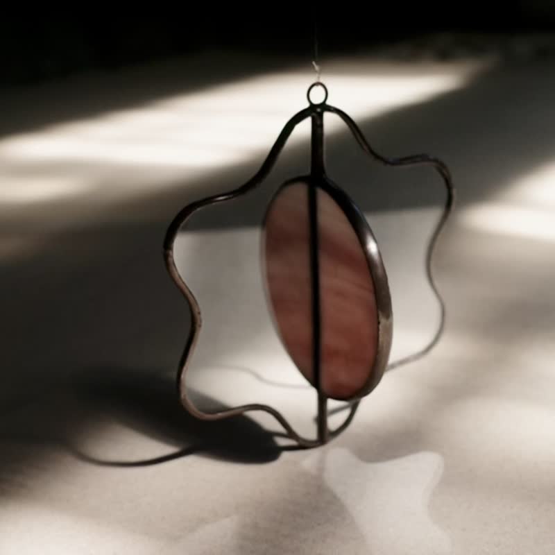 花星/玻璃名片架/摆饰/挂饰/镶嵌玻璃 - 名片架/名片座 - 玻璃 黄色