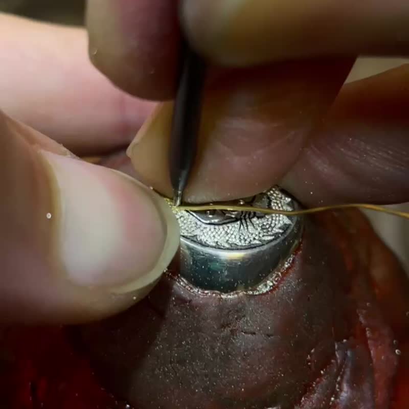 狮子图章戒指 王者风范 - 戒指 - 贵金属 