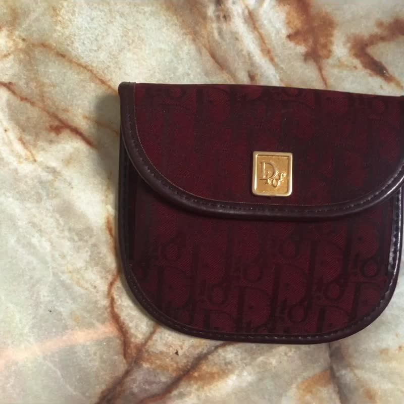 【日本直送，铭牌二手包装】Christian Dior Christian Dior Trotter 零钱包红复古vintage 4vky8y - 皮夹/钱包 - 棉．麻 红色