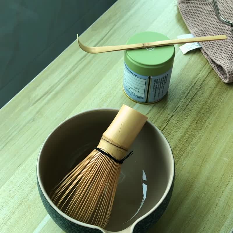 日式茶道器具套装 陶瓷抹茶碗 百二十本立 片口碗 Matcha Bowl - 茶具/茶杯 - 陶 黑色