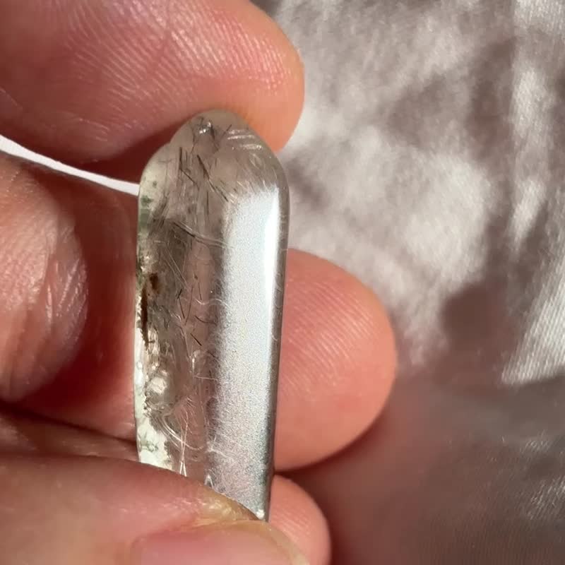 精品 银发晶 随型 四季幽灵 幽灵穿发 天然水晶 冰透 摆件 - 摆饰 - 水晶 咖啡色