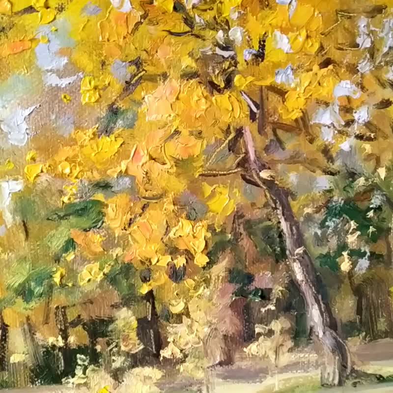 秋季风景画树木枫墙艺术印象派艺术自然艺术品 - 海报/装饰画/版画 - 其他材质 多色