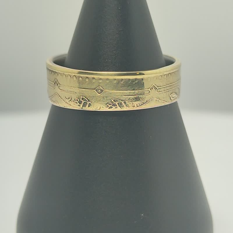 Nepal Coin Ring 1 rupee 1994-1995 coin rings for men coin rings for women - 戒指 - 其他金属 