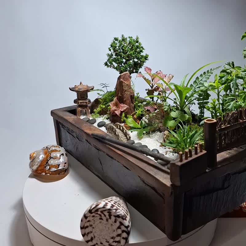 和风庭园组景 - 植栽/盆栽 - 玻璃 