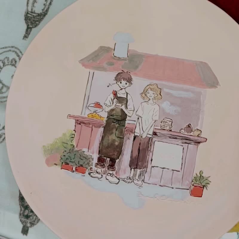 春郎陶-日常营业中－面包店 16.5cm - 盘子/餐盘/盘架 - 陶 多色
