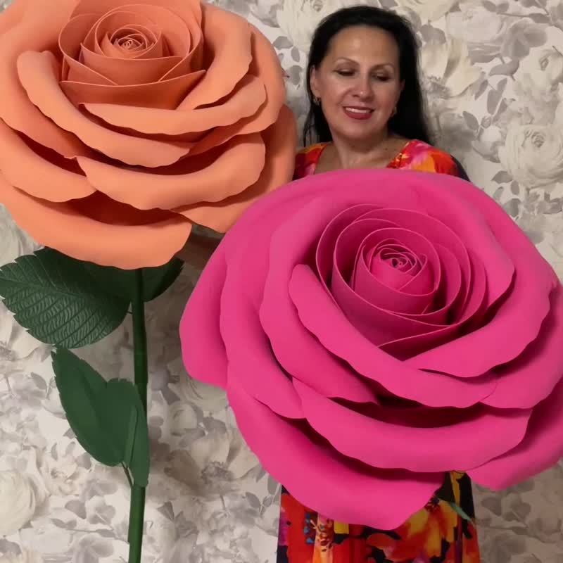 独特的婚礼粉红色装饰。超大玫瑰。米色的花。活动豪华鲜花。 - 植栽 - 其他材质 