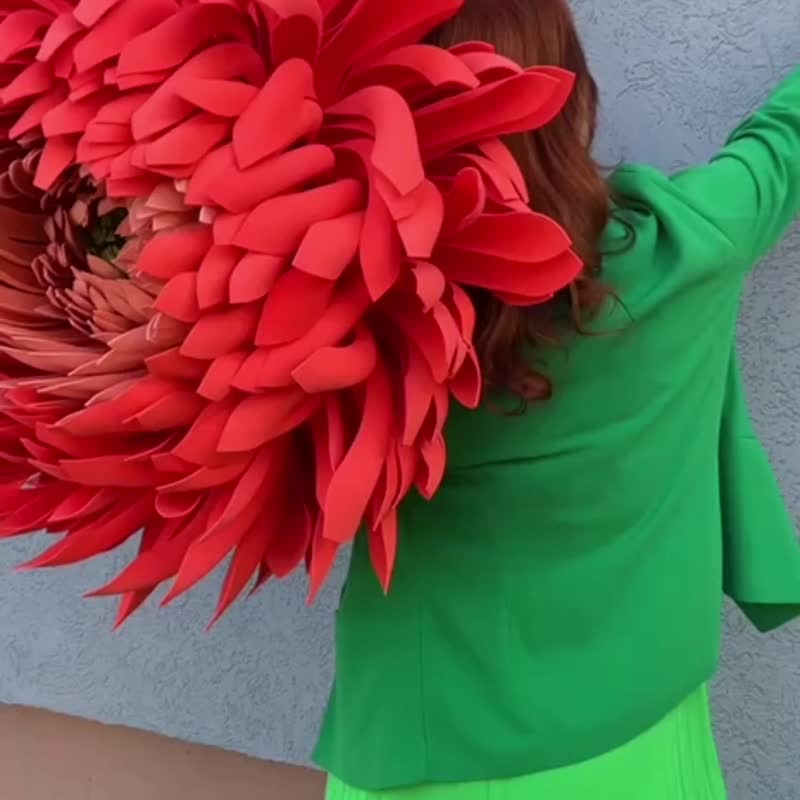 XXL 泡沫花。大型人造花。大明亮紫菀。商店橱窗装饰 - 其他 - 其他材质 