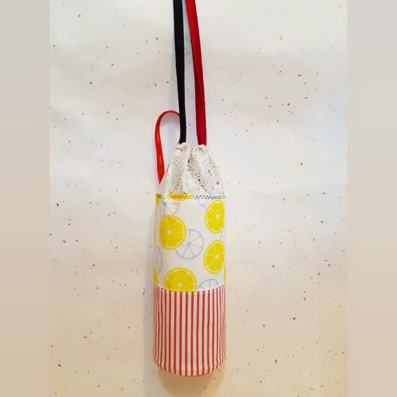 内外防水/肩背手提/随身瓶杯保护袋-清凉柠檬饮Thermos Carry Bag - 随行杯提袋/水壶袋 - 防水材质 多色