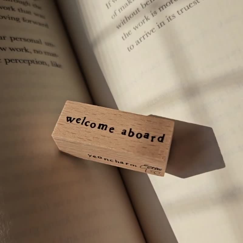 welcome aboard 橡皮章 欢迎登机 - 印章/印台 - 木头 橘色