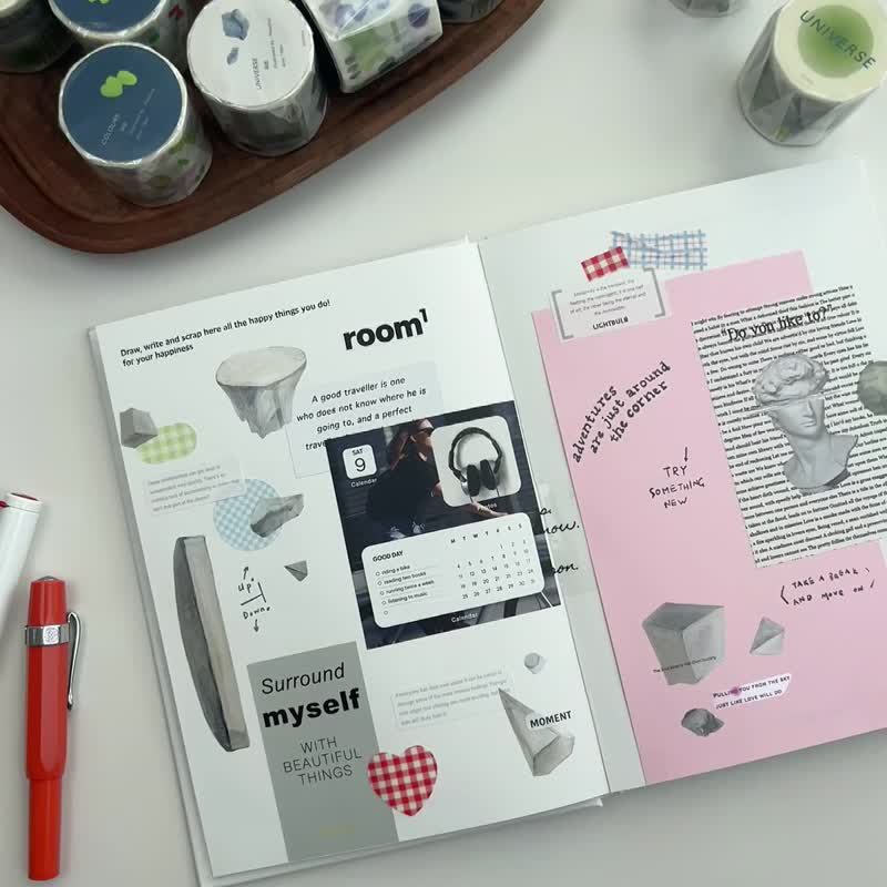 宇宙  和纸 PET 紙胶带套組 - 纸胶带 - 纸 多色