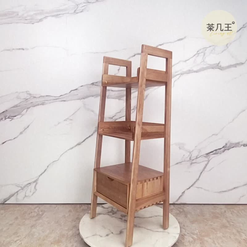 北欧风 全实木 白腊木 置物架 开放架 书架 展示架 衣帽架 - 置物架/篮子 - 木头 咖啡色