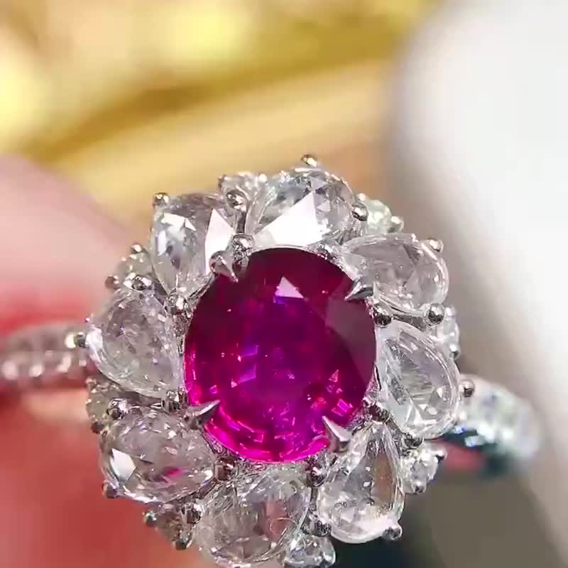 无烧粉色蓝宝石戒指&吊坠两用款 - 戒指 - 宝石 