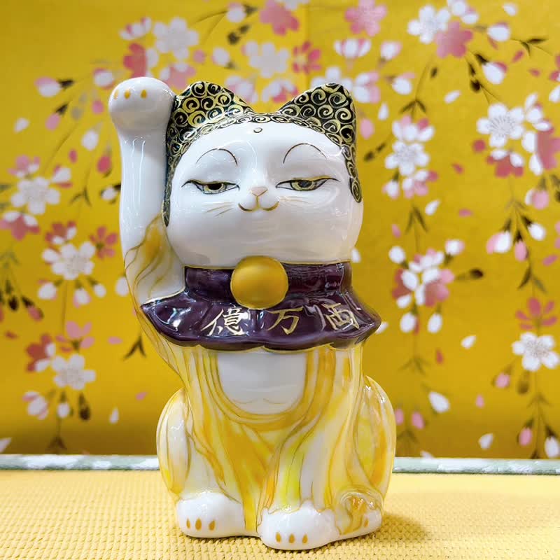 【慈慧聚缘】日本清水烧招财猫 | 仫绘 - 佛陀 - 摆饰 - 瓷 白色