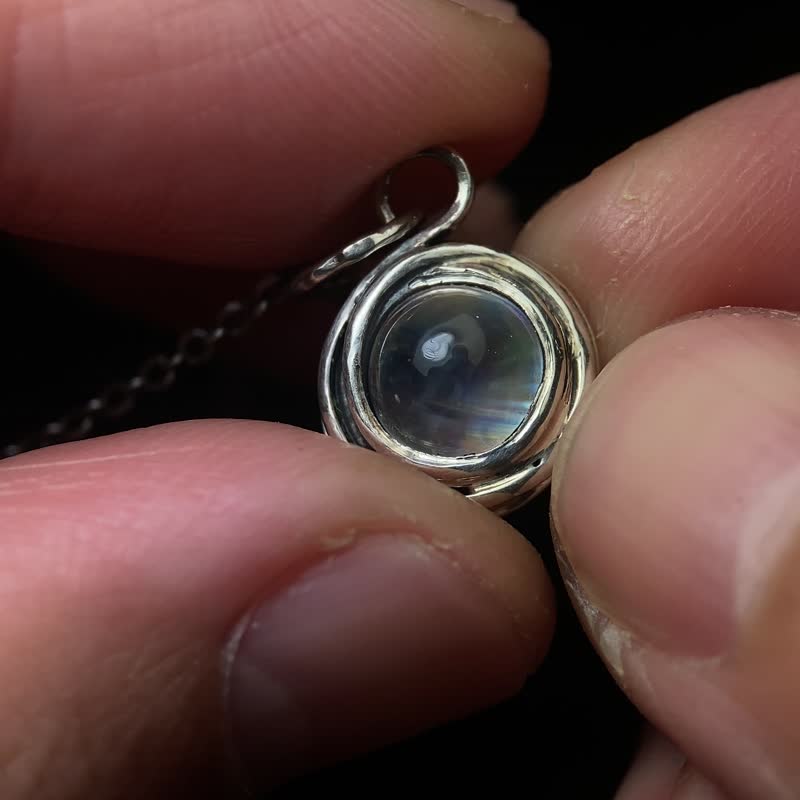 天然矿石/ 顶级月光石/ 彩虹月光 - 项链 - 半宝石 多色