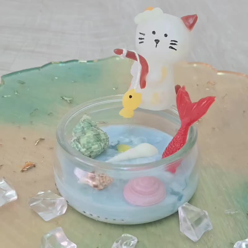 【猫猫海钓去】 亲子材料包 香氛蜡烛 - 蜡烛/香氛/手工皂 - 蜡 粉红色