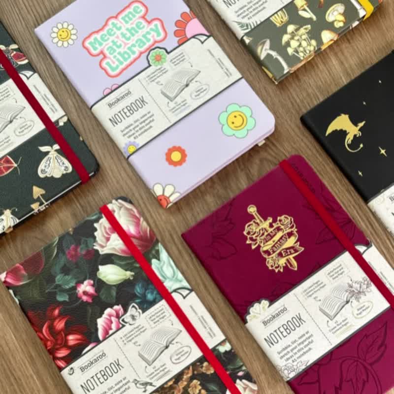 Bookaroo極繁系列A5笔记本 可撕內頁綁帶設計手账本摘抄本文具 - 笔记本/手帐 - 纸 