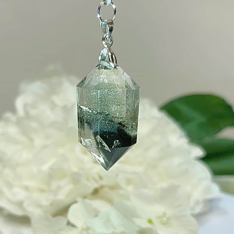 No.23 超可爱 稀有绿幽灵水晶 vogel 小沃格尔聚宝盆 大双尖 项链 - 项链 - 水晶 多色