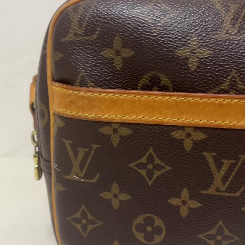 正品 Louis Vuitton Reporter PM 单肩包，字母 PVC 和皮革，M45254，二手 - 侧背包/斜挎包 - 其他材质 咖啡色