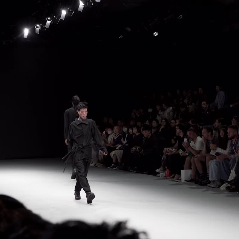 长袖衬衫/INF 24SS 解构不对衬变形衬衫 - 男装衬衫 - 其他材质 黑色